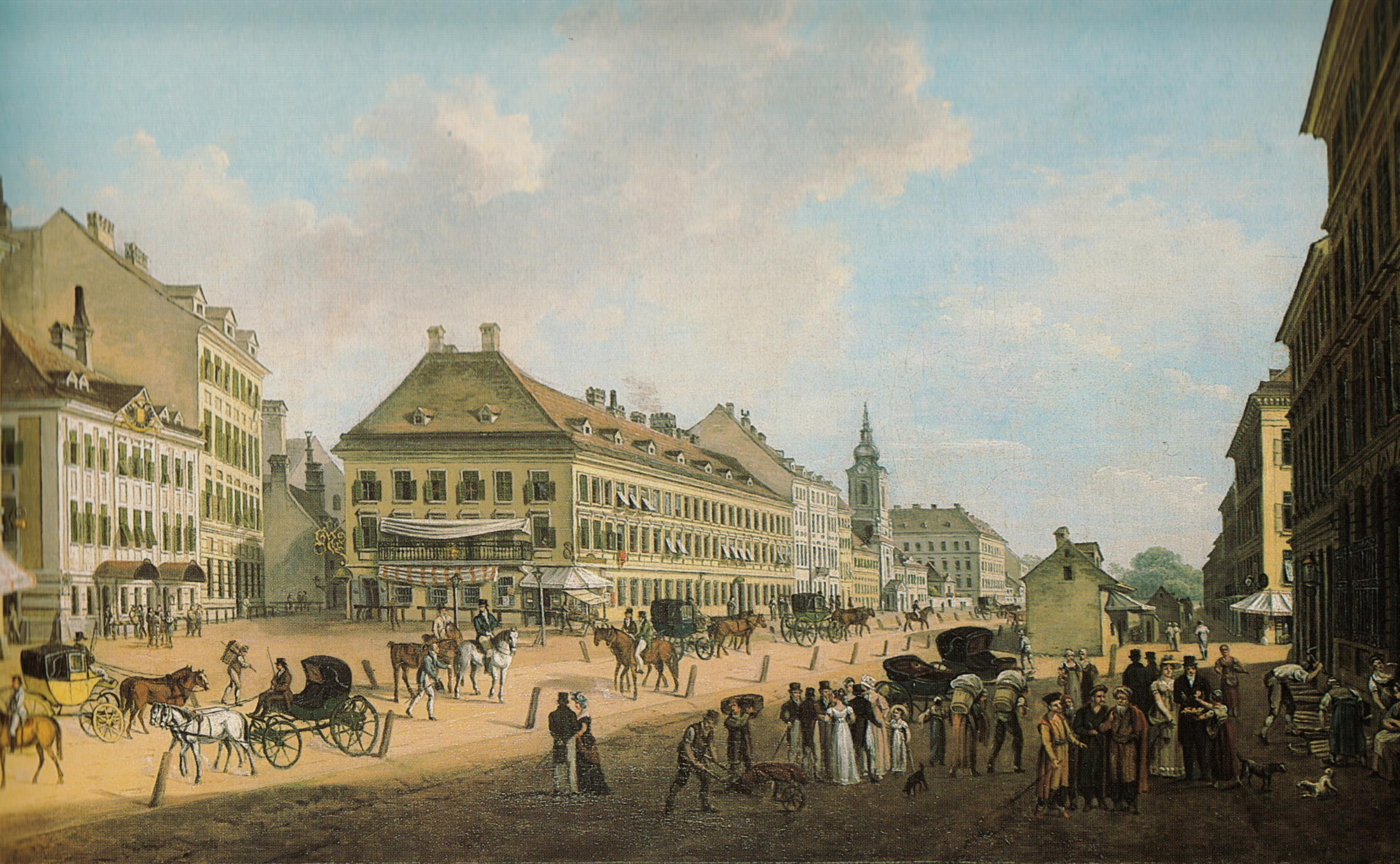 Tableau de Franz Scheyerer: Wien, die Promenade, 1824