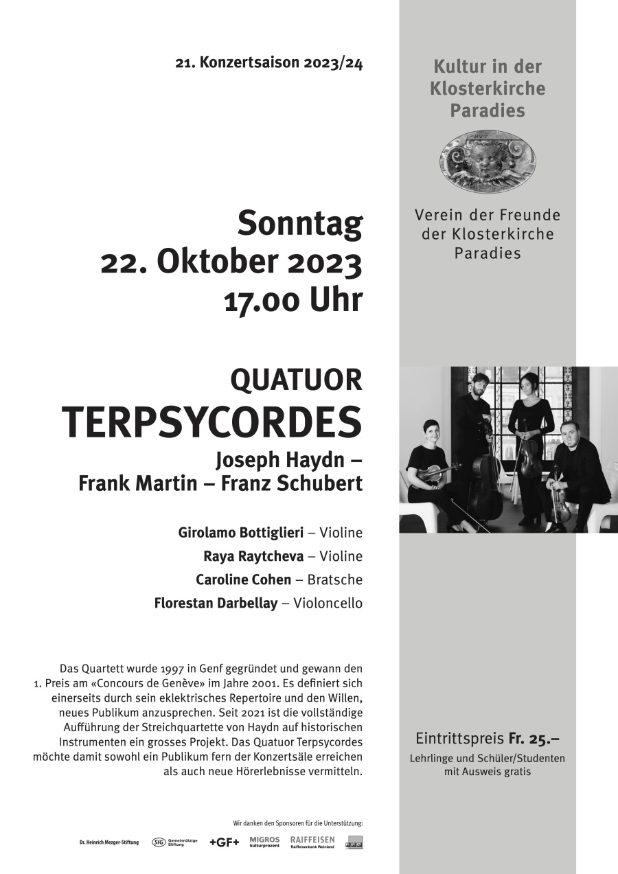 Affiche concert Klosterkirche Paradies 2023