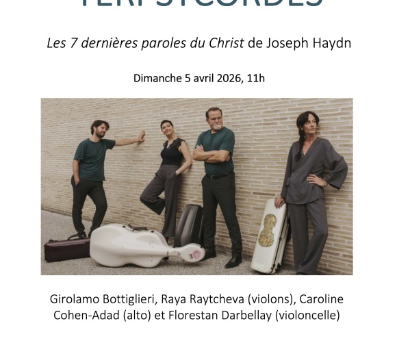 Affiche concert Quatuor Terpsycordes 5 avril 2026