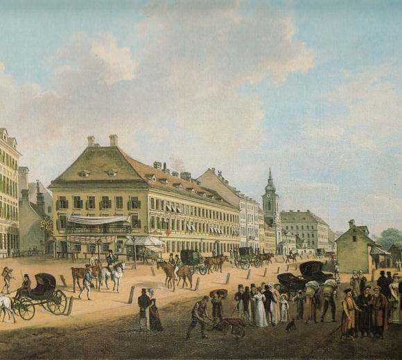 Tableau de Franz Scheyerer: Wien, die Promenade, 1824